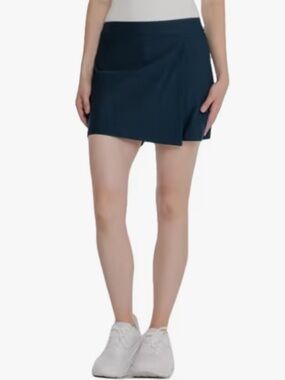 SPANX Sunshine Solutions Navy UPF 50+ Elastic Waist Sunshine Skort Skirt Sz. XL